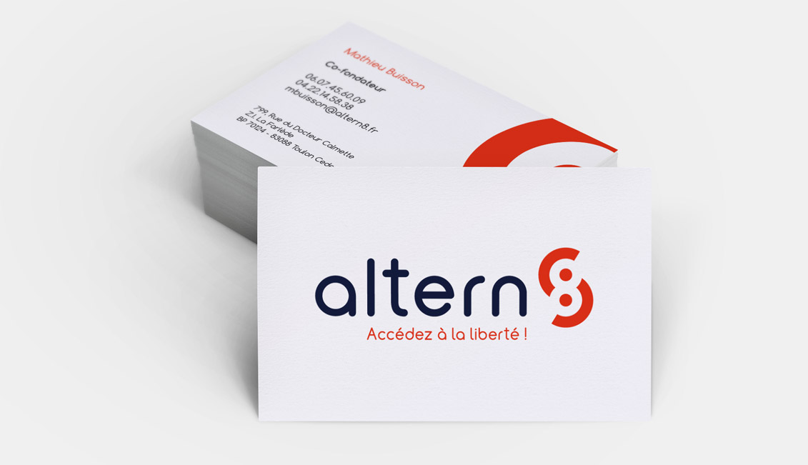 cartes de visite pour Altern8